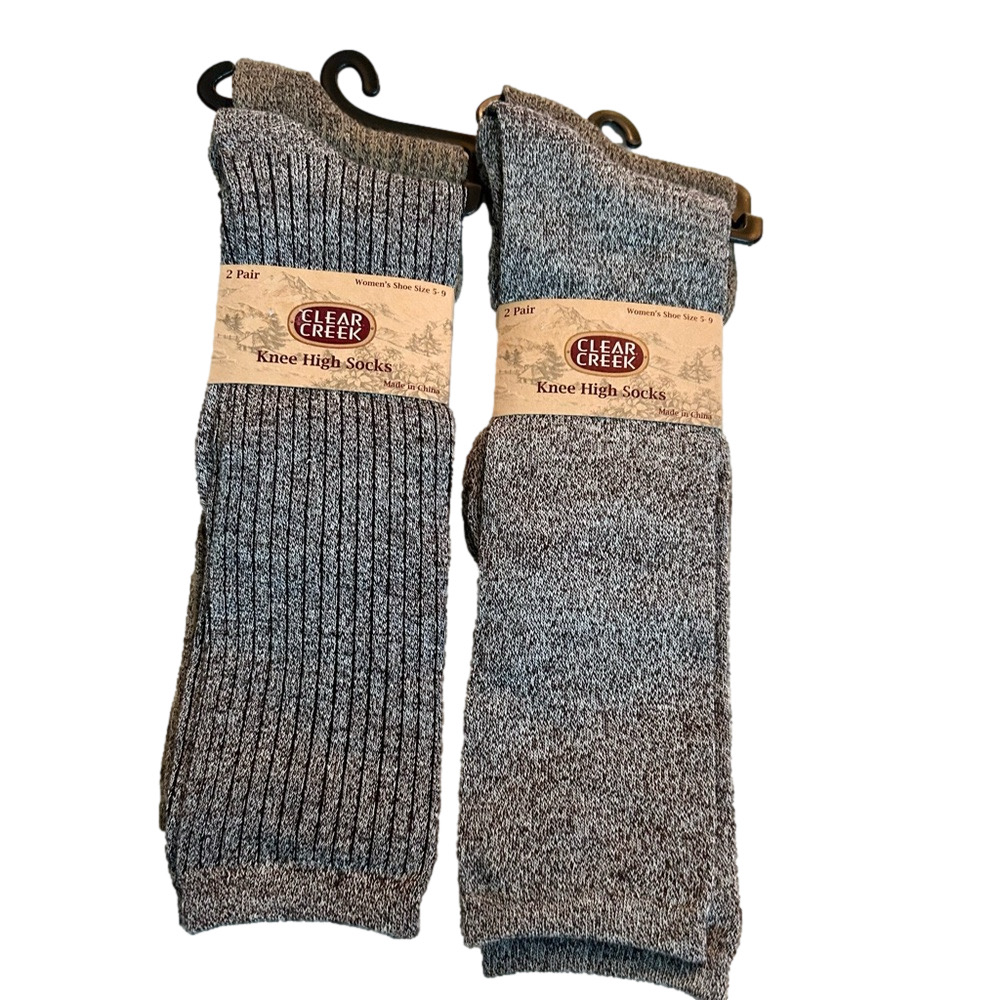 Clear Creek Woman’s Knee High Socks 4 Pairs Size 9 - 11 NWT